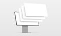 PC mockup with blank wireframing pages Royalty Free Stock Photo